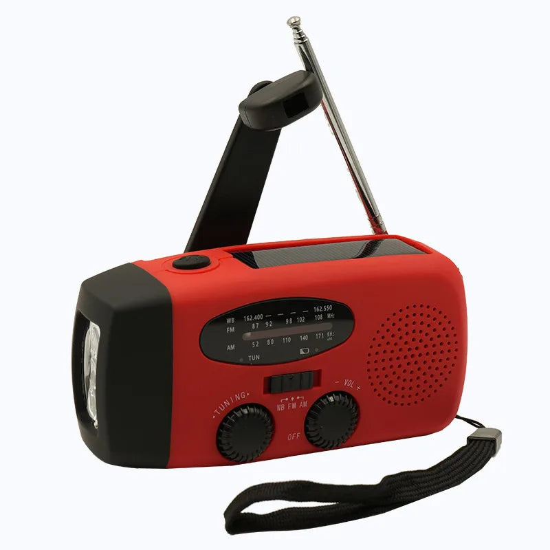 AM/FM/NOAA Emergency Weather Radio Hand Crank Solar Weather Radio Portable Power Bank with Solar Charging Battery