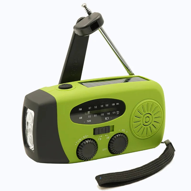 AM/FM/NOAA Emergency Weather Radio Hand Crank Solar Weather Radio Portable Power Bank with Solar Charging Battery