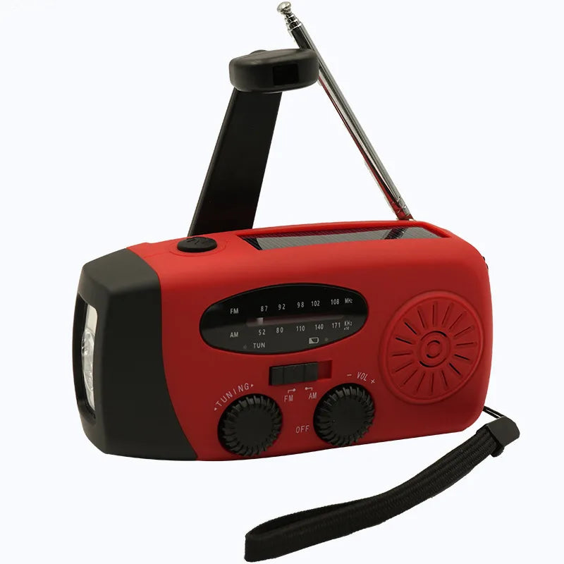 AM/FM/NOAA Emergency Weather Radio Hand Crank Solar Weather Radio Portable Power Bank with Solar Charging Battery