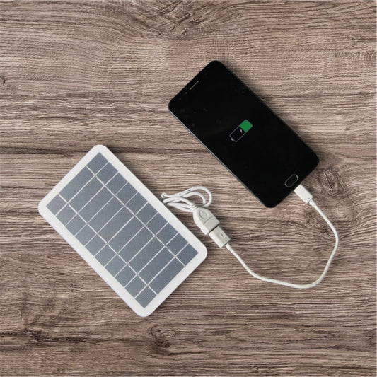 Cargador Solar Portátil 2W – Energía Solar USB para Móviles, Ventiladores y Dispositivos de Bajo Consumo | Ligero, Compacto, Ideal para Emergencias y Actividades al Aire Libre